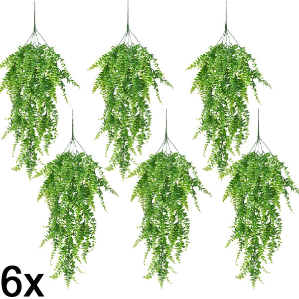 6x Вештачки висечки папрат (80 см) | FERNY